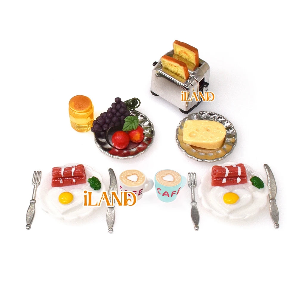 1:12 Scale Miniature Toaster Bread Maker Pretend Play Dollhouse Kitchen Accessories