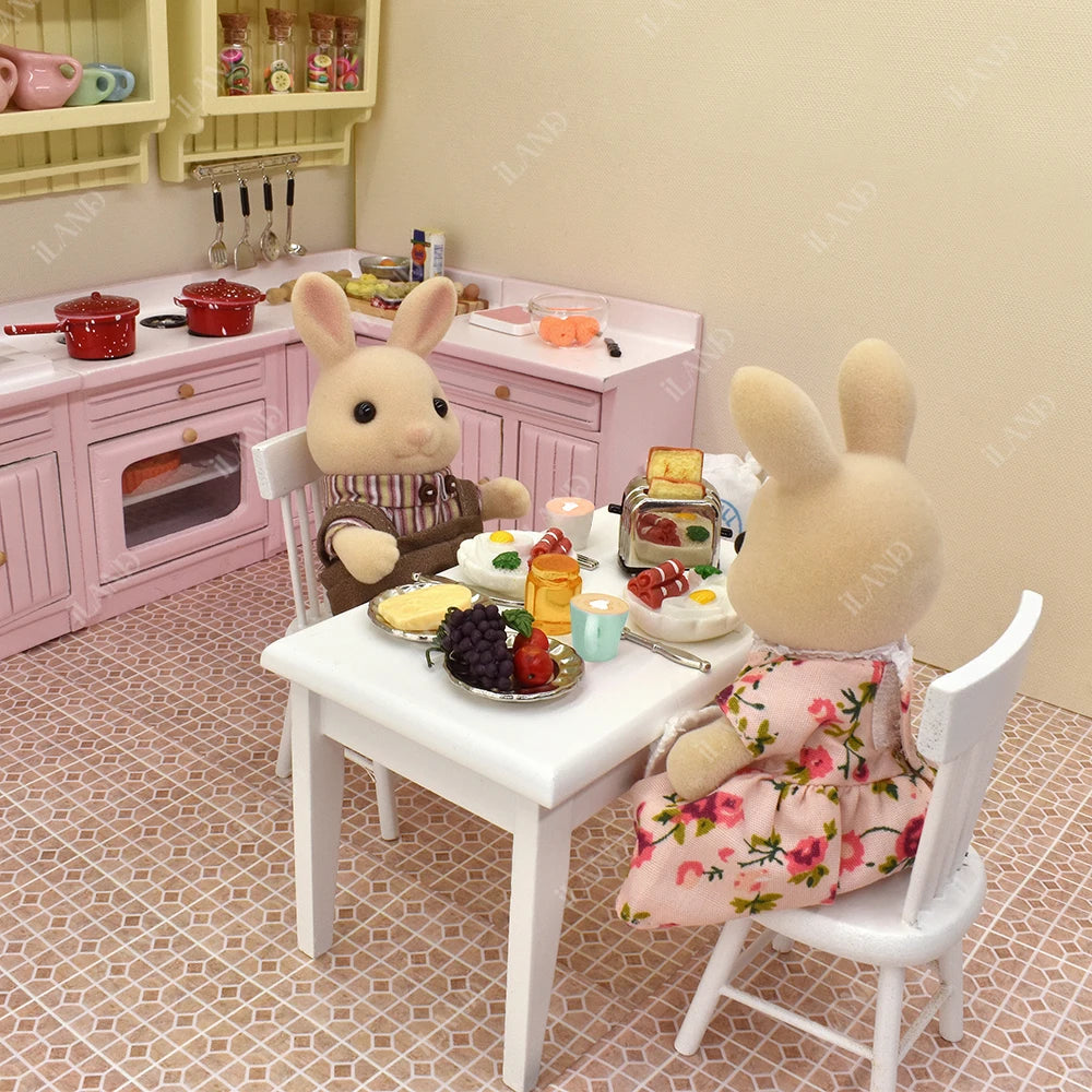 1:12 Scale Miniature Toaster Bread Maker Pretend Play Dollhouse Kitchen Accessories
