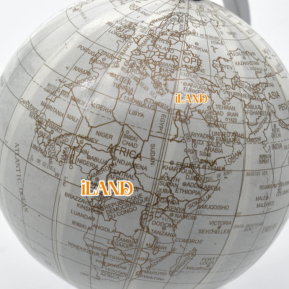 1:6 Scale Mini Globe For Dollhouse High Precision Rotating World Map Miniature Furniture For BJD Figures