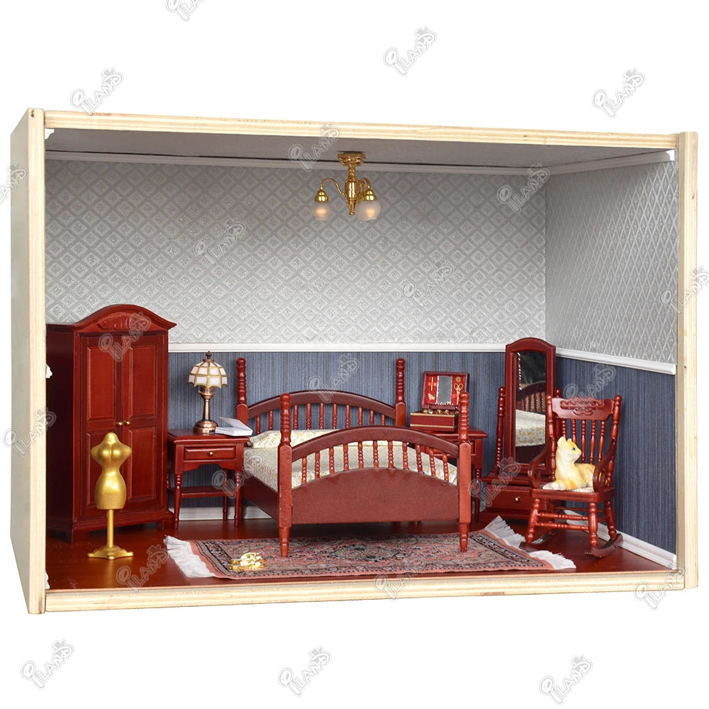 1:12 Scale Dollhouse Flooring Skirting Board Decorative Trim Wood Moulding Cornice Miniature Dollhouse Accessories Set 17 Inch Long 20 Pieces