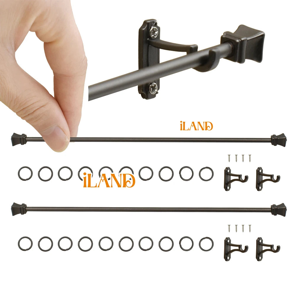 1:12 Scale Miniature Curtain Rods Dollhouse Kitchen Hangers Classical Black Miniature Dollhouse Accessories