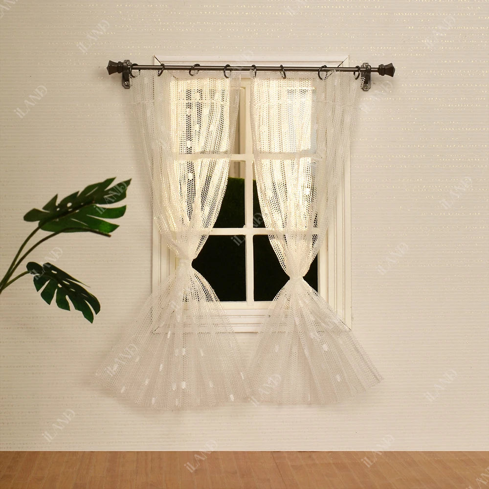 1:12 Scale Miniature Curtain Rods Dollhouse Kitchen Hangers Classical Black Miniature Dollhouse Accessories