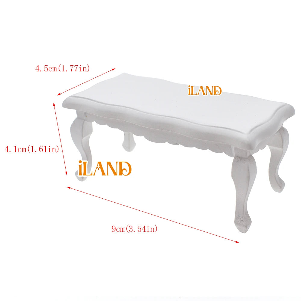 1:12 Scale Wooden Cabinet Dollhouse Living Room Miniature Furniture Set With Sofa Pillow End Table And Rug