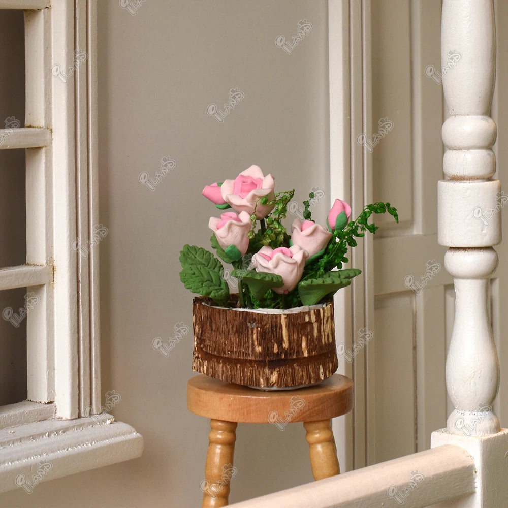 1:12 Scale Miniature Plants And Flowers Dollhouse Accessories Fairy Garden Decor Miniature Dollhouse Furniture