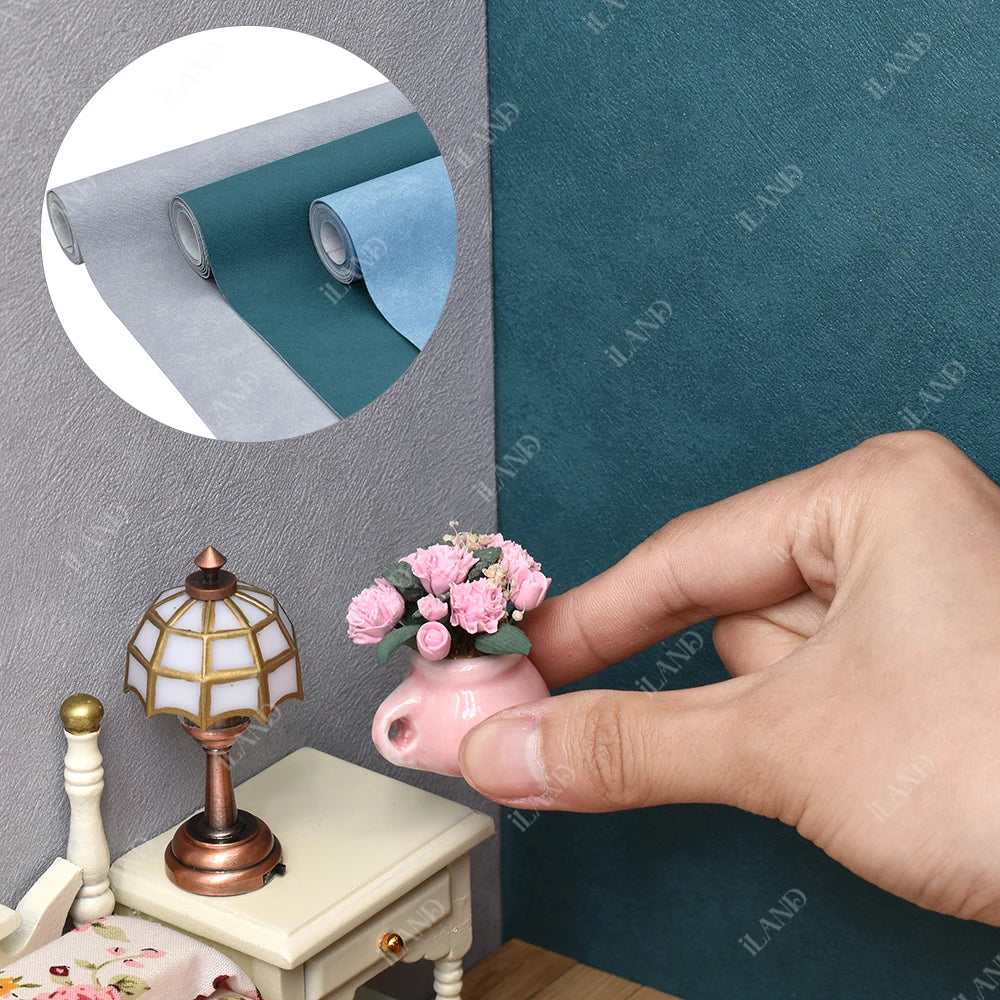 1:12 Scale 1:6 Scale Dollhouse Wallpaper And Flooring Textured Diatom Ooze Effect Miniature Dollhouse Decor