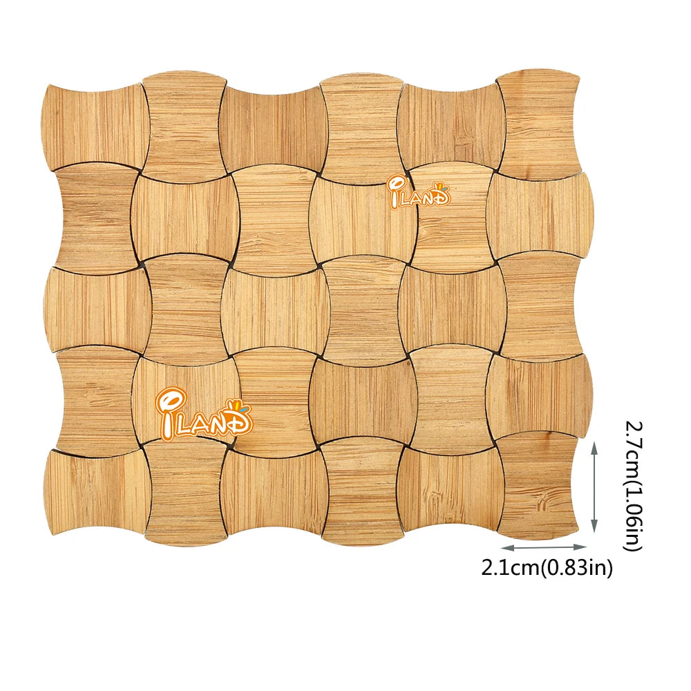 1:12 Scale Miniature Dollhouse Accessories 48 Pcs Light Bamboo Patchwork Flooring Geometric Tiles For Dollhouse Miniature Furniture