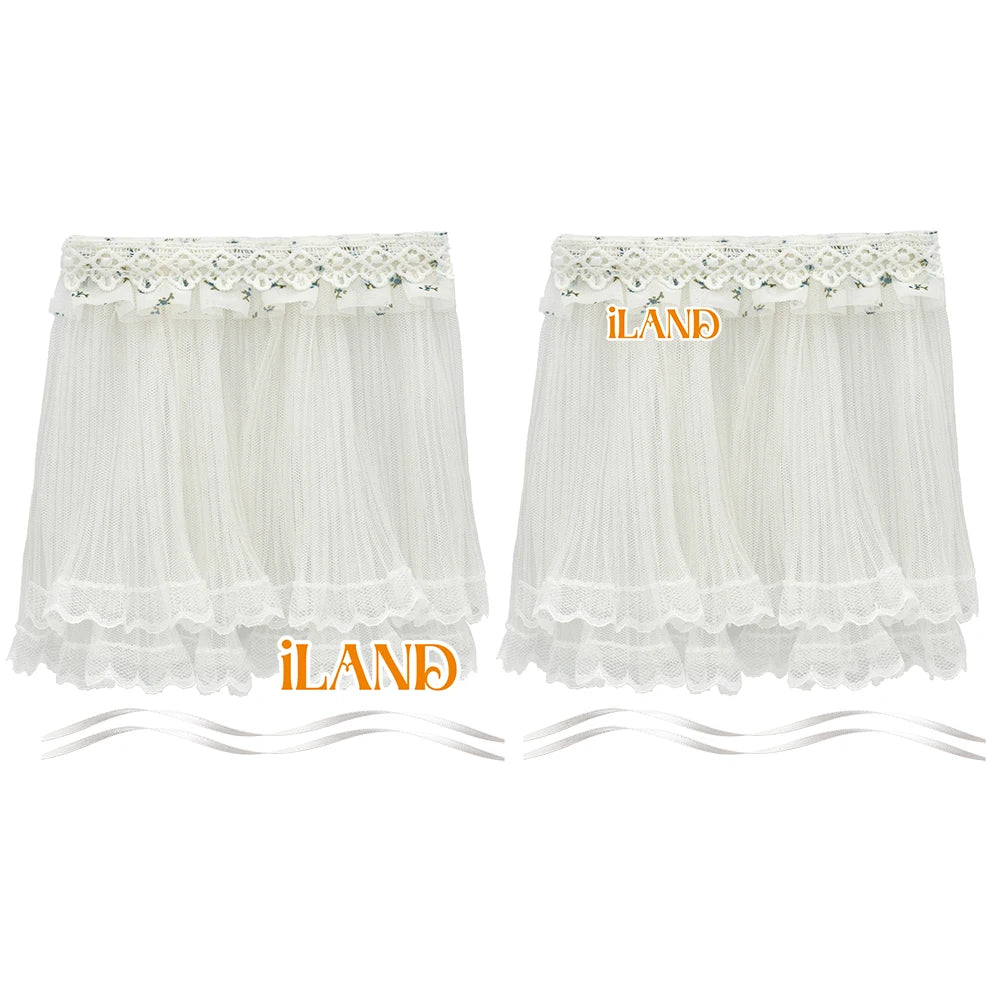 1:12 Scale Miniature Dollhouse Curtains Set Multi Layered Lace Tulle Window Dressing Accessories For Doll House Decor