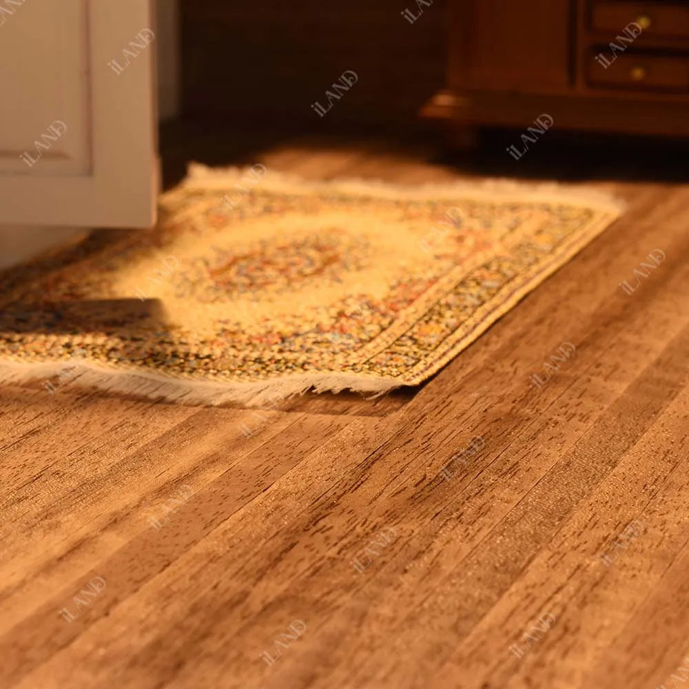 1:12 Scale Miniature Dollhouse Flooring 17x11 Inches 2Pcs Classic Walnut Wooden Plank Miniature Dollhouse Accessories