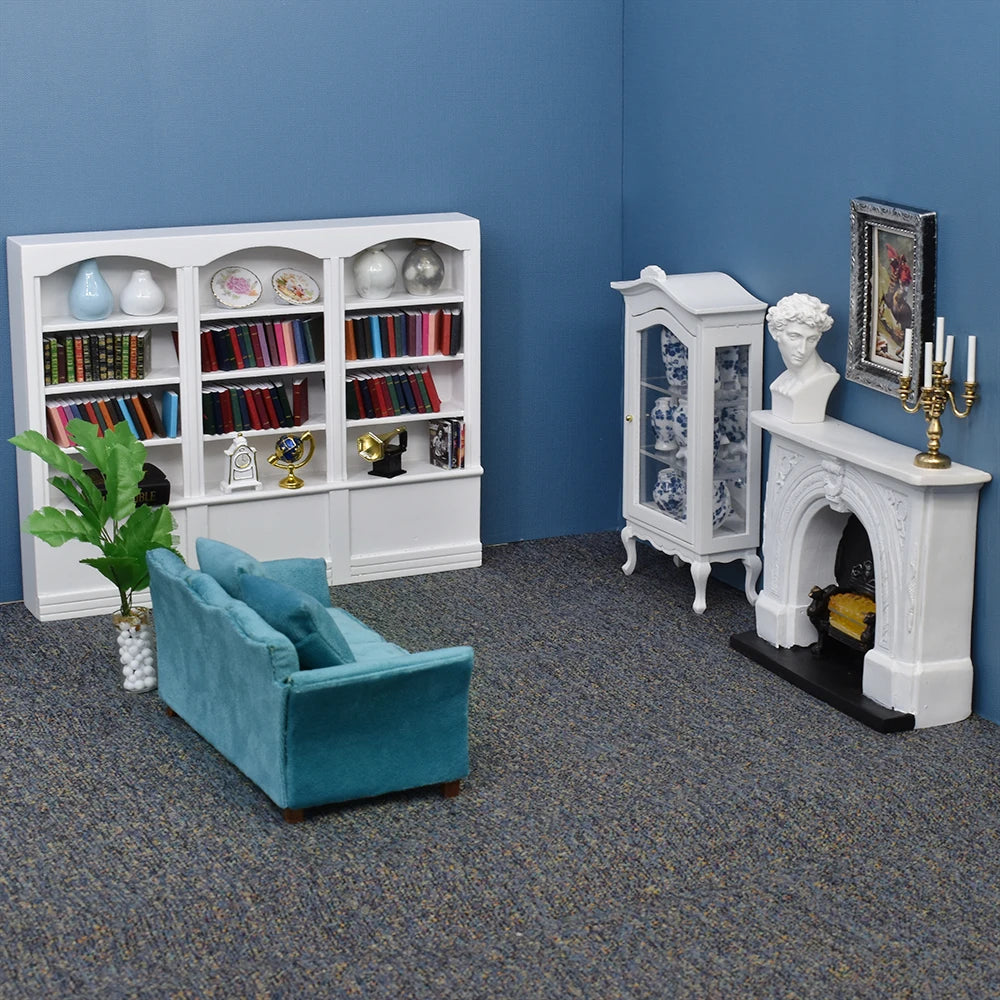 1:12 Scale Modern Miniature Sofa Dollhouse Furniture For Living Room