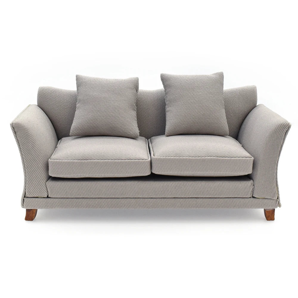 1:12 Scale Modern Miniature Sofa Dollhouse Furniture For Living Room