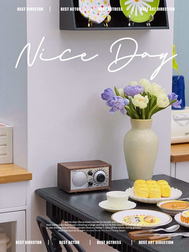 Reproductor de audio de radio en miniatura a escala 1:6, modelo BJD, accesorios para muñecas Blythe, muebles para casa de muñecas, juguete de escritorio para niños