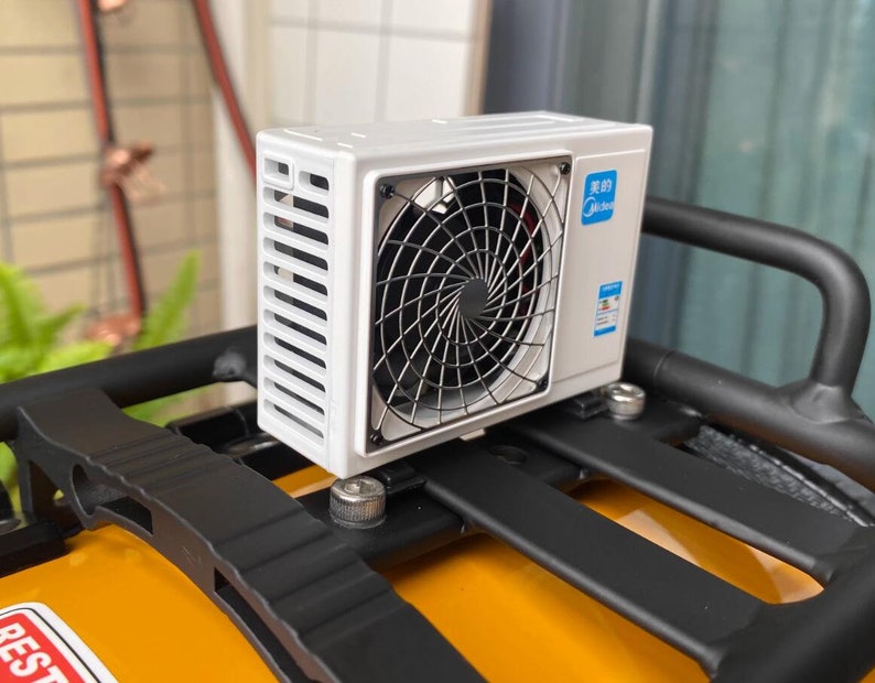 1:12 Scale Miniature Rotatable Air Conditioner Model Dollhouse Accessory Desktop Miniature Furniture For OB11 Dolls
