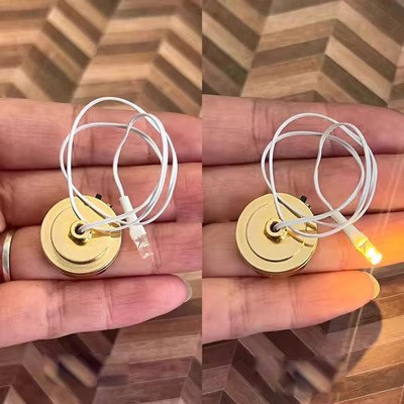 1:12 Scale Miniature LED Wall Lamp And Chandelier Dollhouse Lighting Accessories For BJD Blythe And GSC Dolls