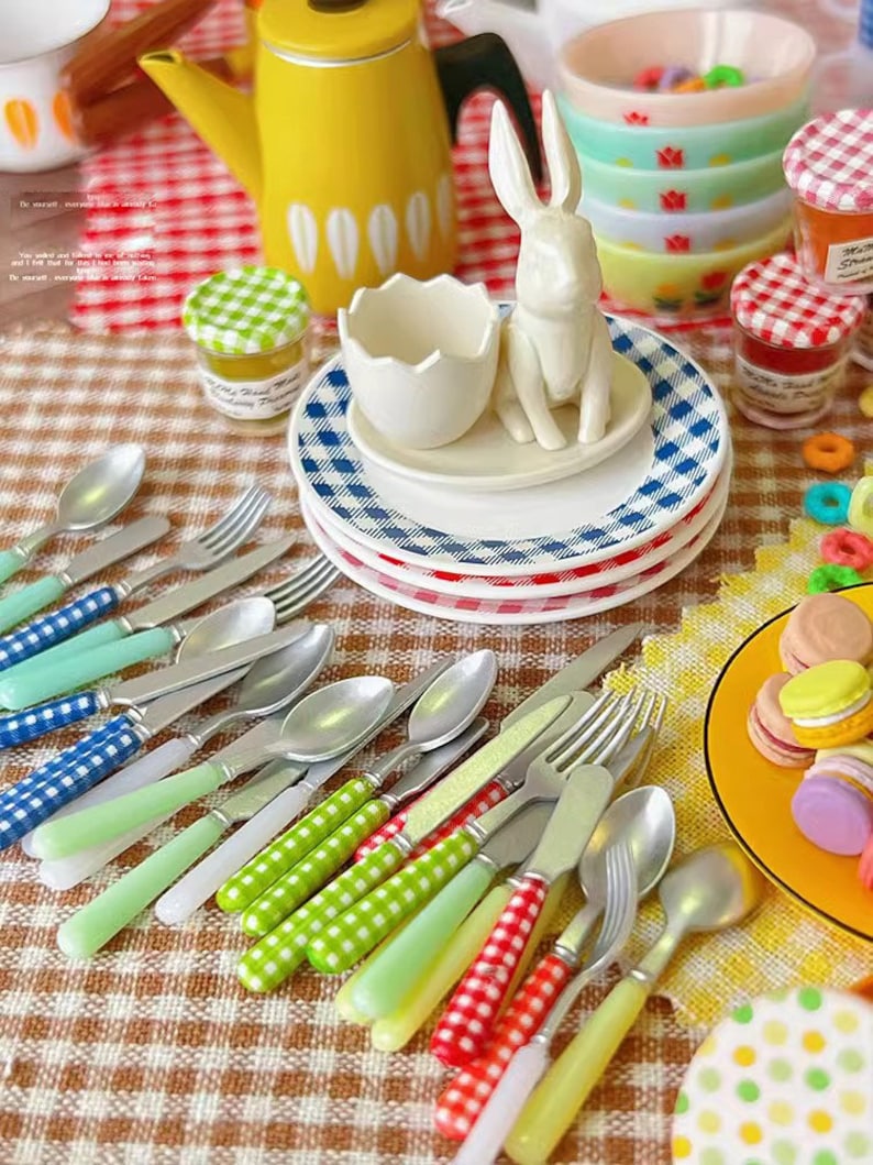 Service à thé miniature en forme de macaron, dessert, thé de l'après-midi, vaisselle Nordic Lotus, accessoires de cuisine pour BJD et Blythe, meubles pour maison de poupée, échelle 1:6