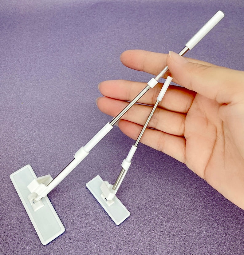 1:12 Scale Miniature Sponge Mop Dollhouse Cleaning Accessory For BJD Ob11 Blythe GSC Dolls