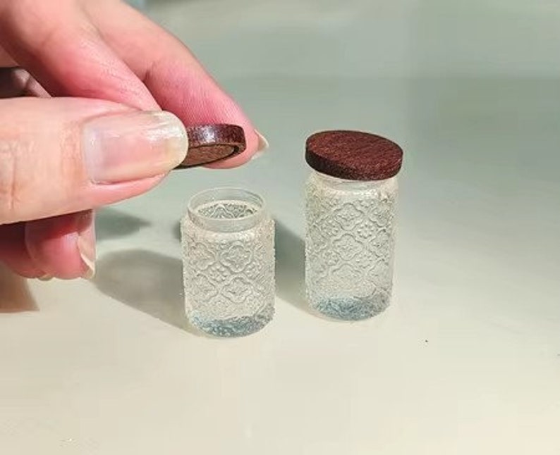 Accessoires de cuisine miniatures pour maison de poupée, échelle 1:6, simulation de bégonia, bouteilles hautes et courtes, pot de rangement, modèle de bureau BJD Blythe