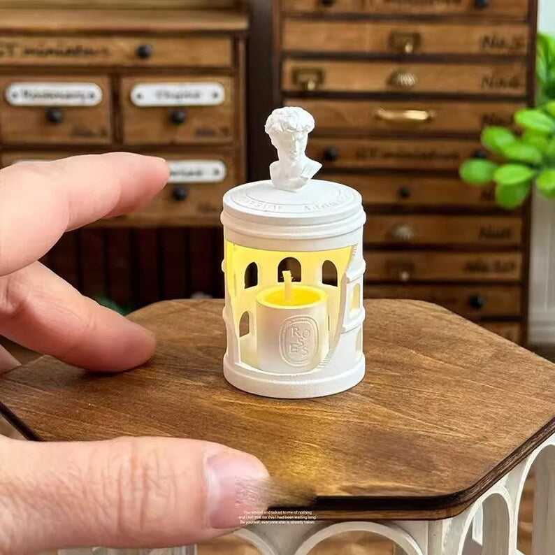 Ensemble de bougies d'aromathérapie miniatures, lampe de table et vase, accessoires de décoration pour maison de poupée, échelle 1:6, pour poupées BJD Blythe GSC