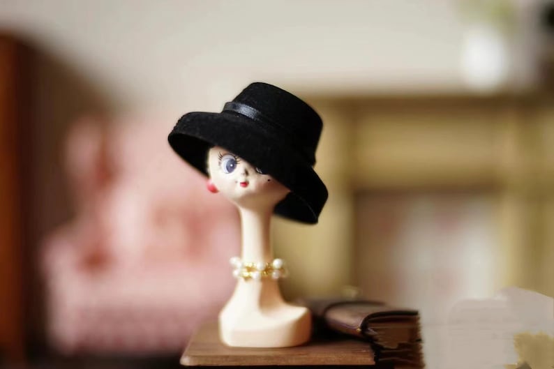 1:6 Scale Miniature Twiggy Head Rack For BJD Dolls OB11 Blythe GSC Hat Display Stand Jewelry Accessories Holder Desktop Decor