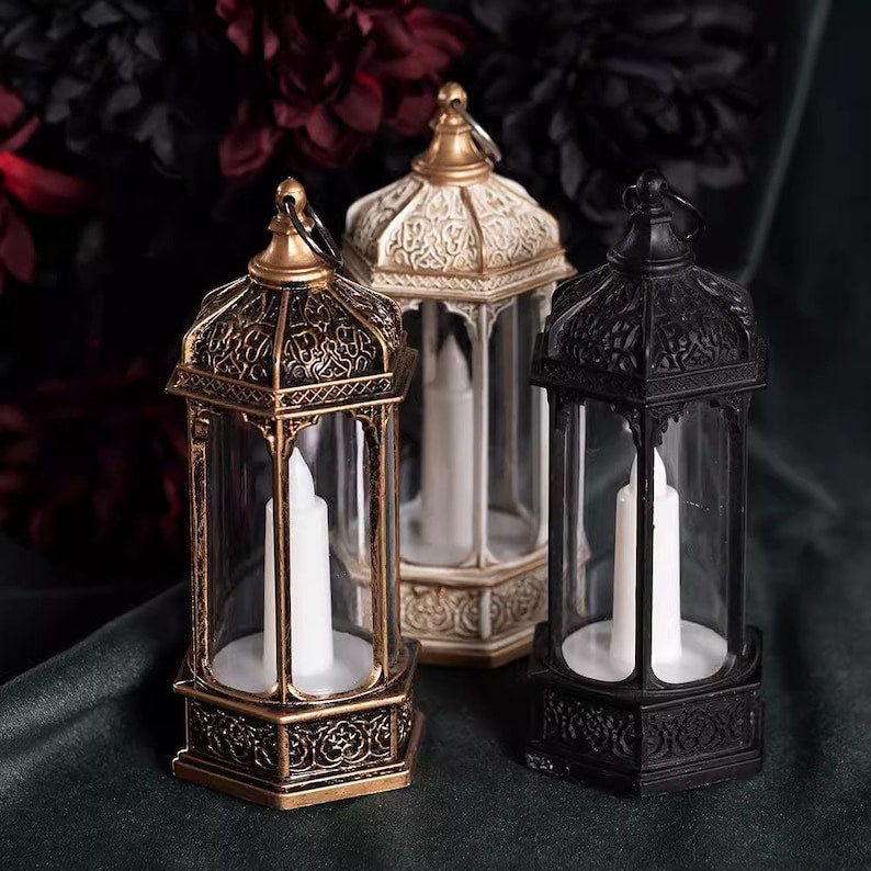 Lanterne magique hexagonale miniature à l'échelle 1:6, décoration rétro lumineuse pour maison de poupée BJD Blythe