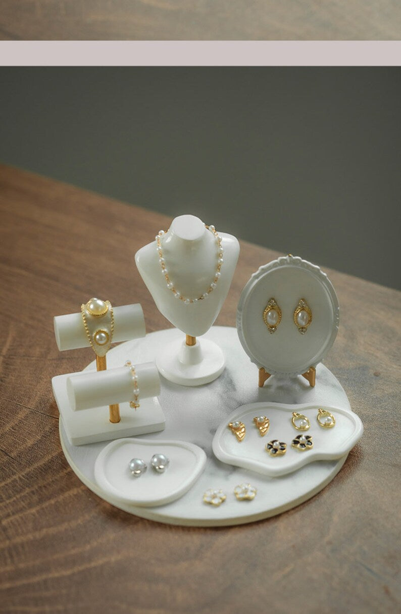 Juego de exhibición de joyas en miniatura a escala 1:6, accesorios para casa de muñecas, modelo de juguete de escritorio BJD Blythe