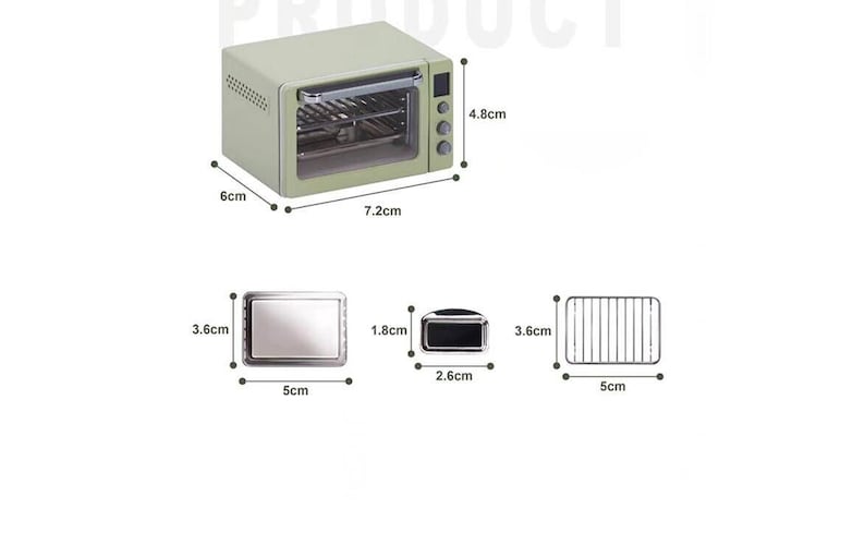 Horno eléctrico en miniatura a escala 1:6, electrodomésticos de cocina para casa de muñecas, muebles en miniatura BJD Blythe, juguetes de escritorio