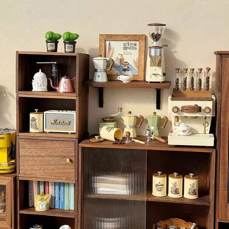 Muebles de cafetería en miniatura a escala 1:6: accesorios para casas de muñecas BJD, Blythe y casas de juego para niños.