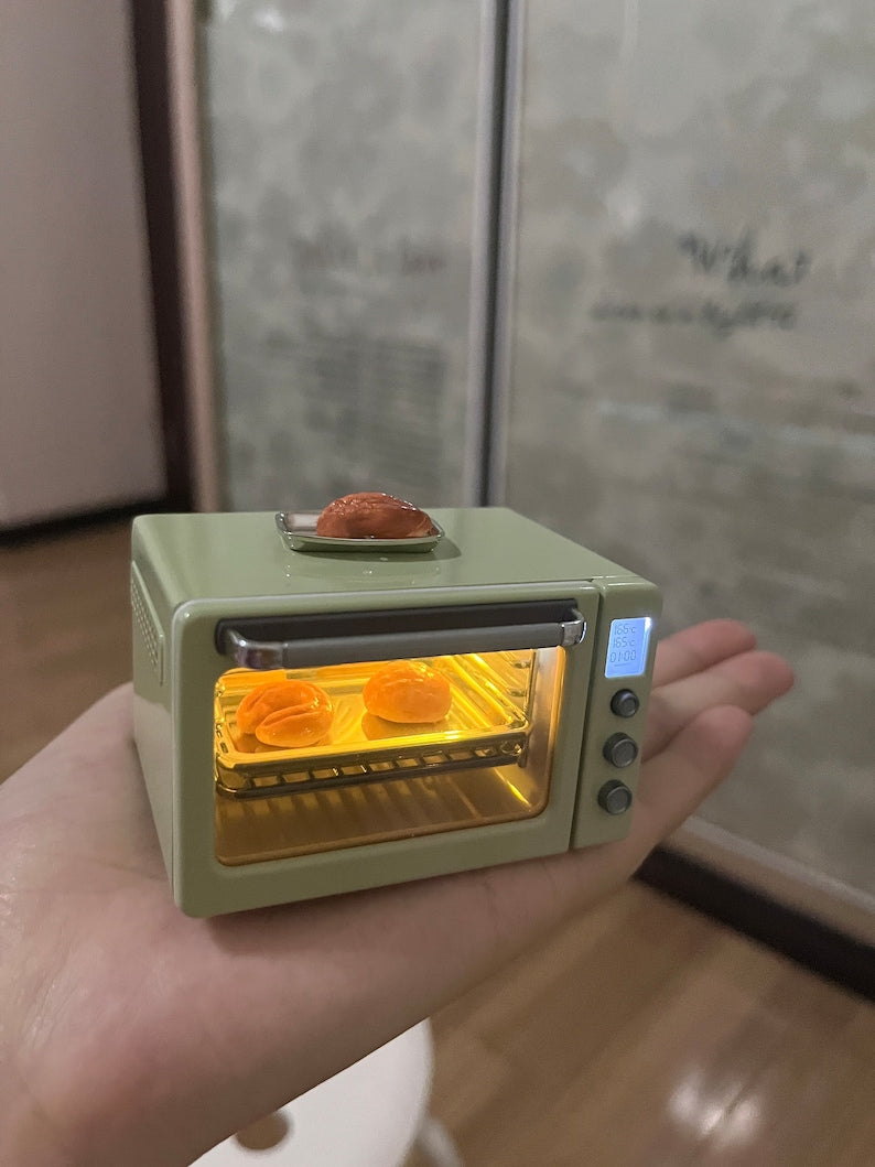 Horno eléctrico en miniatura a escala 1:6, electrodomésticos de cocina para casa de muñecas, muebles en miniatura BJD Blythe, juguetes de escritorio