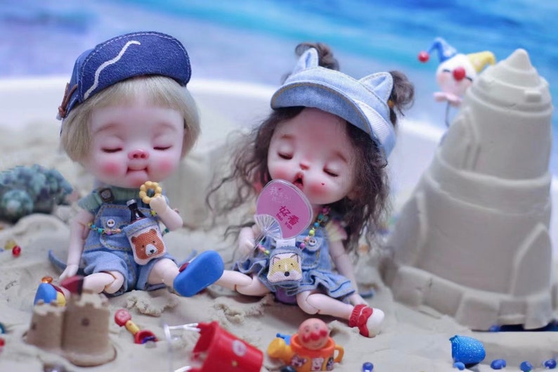 Juego de herramientas para excavar arena de playa en miniatura a escala 1:12: accesorios realistas para casas de muñecas BJD, Blythe y GSC.
