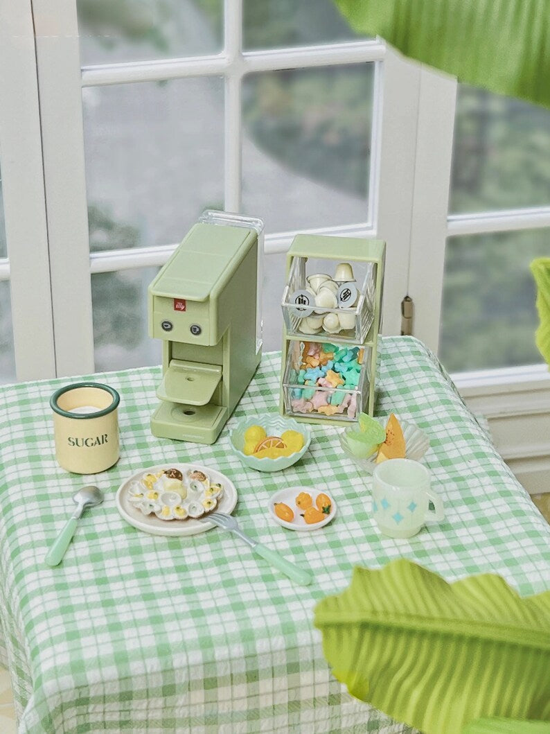 Étagère à café miniature à l'échelle 1:6, accessoire de cuisine pour maison de poupée, modèle de bureau pour BJD Blythe