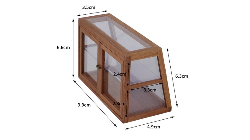 Vitrina para tartas en miniatura a escala 1:6, vitrina de postres para muñecas BJD y Blythe, muebles en miniatura.