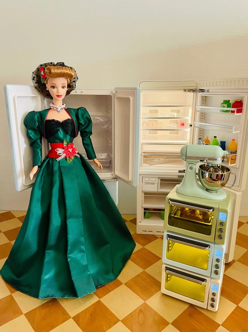 Horno eléctrico en miniatura a escala 1:6, electrodomésticos de cocina para casa de muñecas, muebles en miniatura BJD Blythe, juguetes de escritorio
