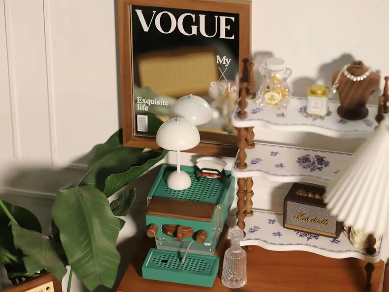 Lámpara de simulación de casa de muñecas en miniatura a escala 1:6, luz redonda, juguete brillante BJD Blythe, accesorio de escritorio