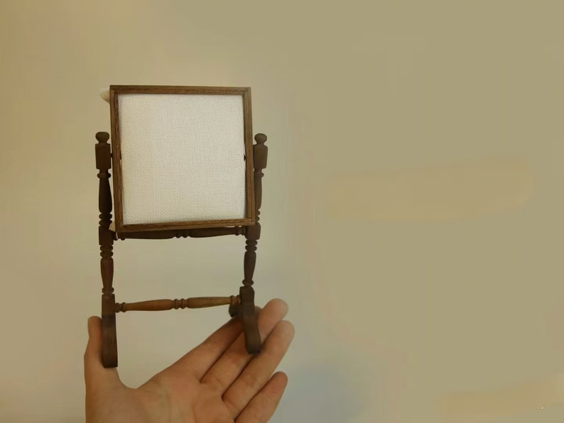 1:6 Scale Miniature Vintage French Embroidery Shelf - DIY Dollhouse Accessory for BJD, Blythe & Cross Stitch Rooms