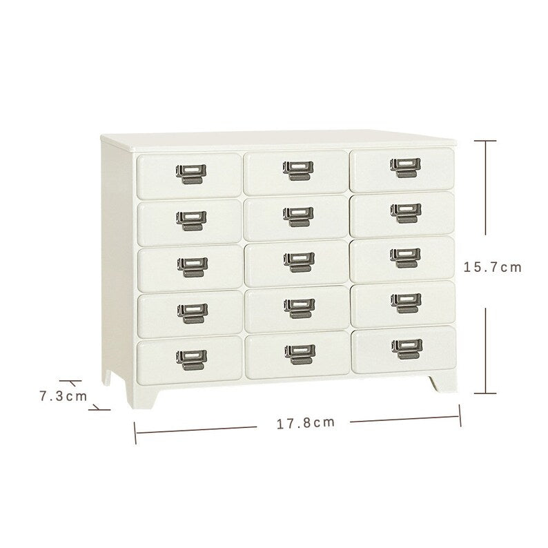 1:6 Scale Miniature Metal 15 Compartment Chest Of Drawers BJD Blythe Dollhouse Furniture Desktop Model Toy