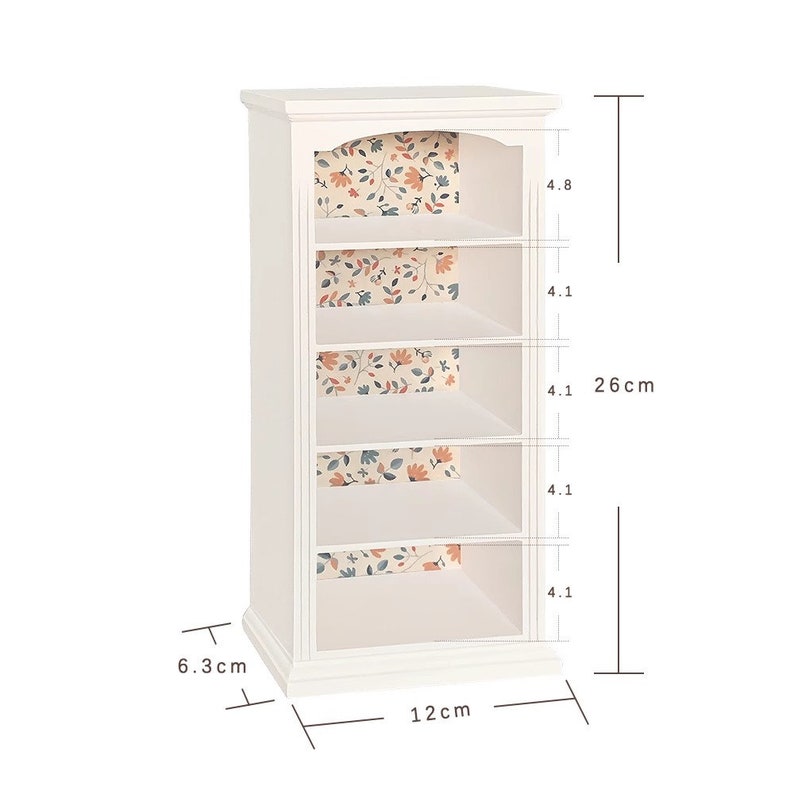 Librería de madera en miniatura a escala 1:6, muebles para casa de muñecas BJD Blythe, armario de almacenamiento de cocina