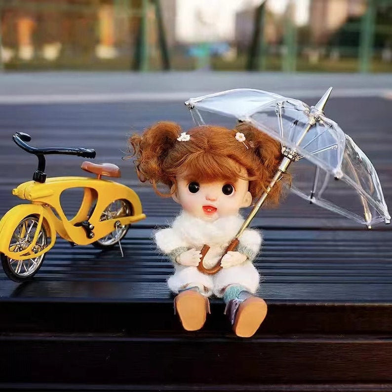 Parapluie miniature de simulation à l'échelle 1:6, modèle 1:12, BJD Blythe GSC, accessoires d'outils imperméables, jouets de maison de poupée miniatures