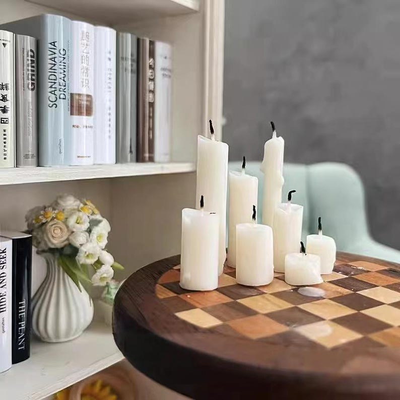 Bougies parfumées miniatures à l'échelle 1:12 - Accessoires de maison de poupée illuminables pour présentation de modèles DIY