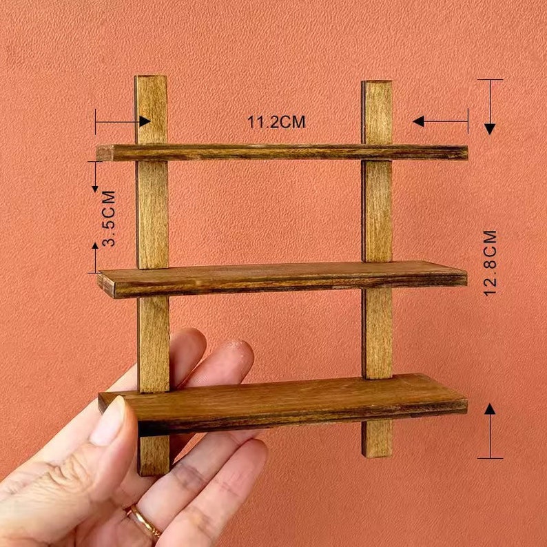Estante de pared con armario de especias vintage en miniatura a escala 1:6 para casa de muñecas BJD Blythe, muebles y accesorios