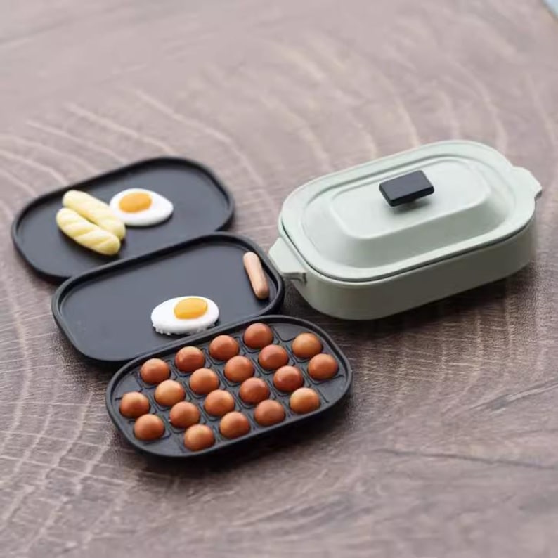 Juego de cocina de aleación en miniatura a escala 1:12: accesorios de cocina realistas para casa de muñecas con cocina de inducción y hervidor