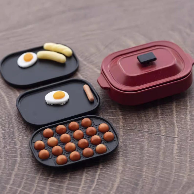 Juego de cocina de aleación en miniatura a escala 1:12: accesorios de cocina realistas para casa de muñecas con cocina de inducción y hervidor