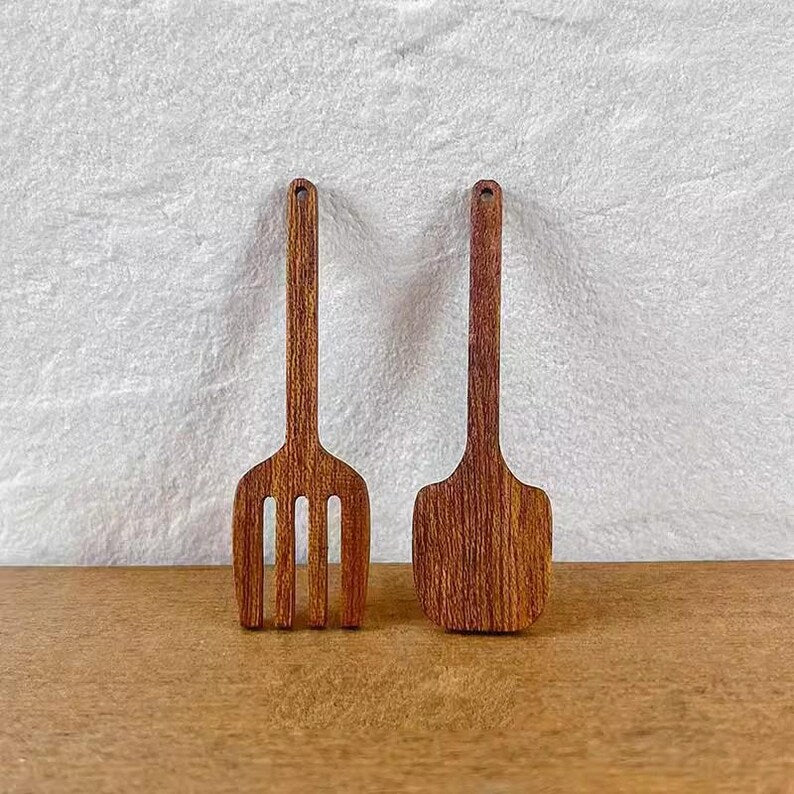 Accesorios de cocina en miniatura a escala 1:6, espátula, rodillo, ensaladera, muebles de casa de muñecas de madera maciza, modelo de escritorio BJD Blythe GSC