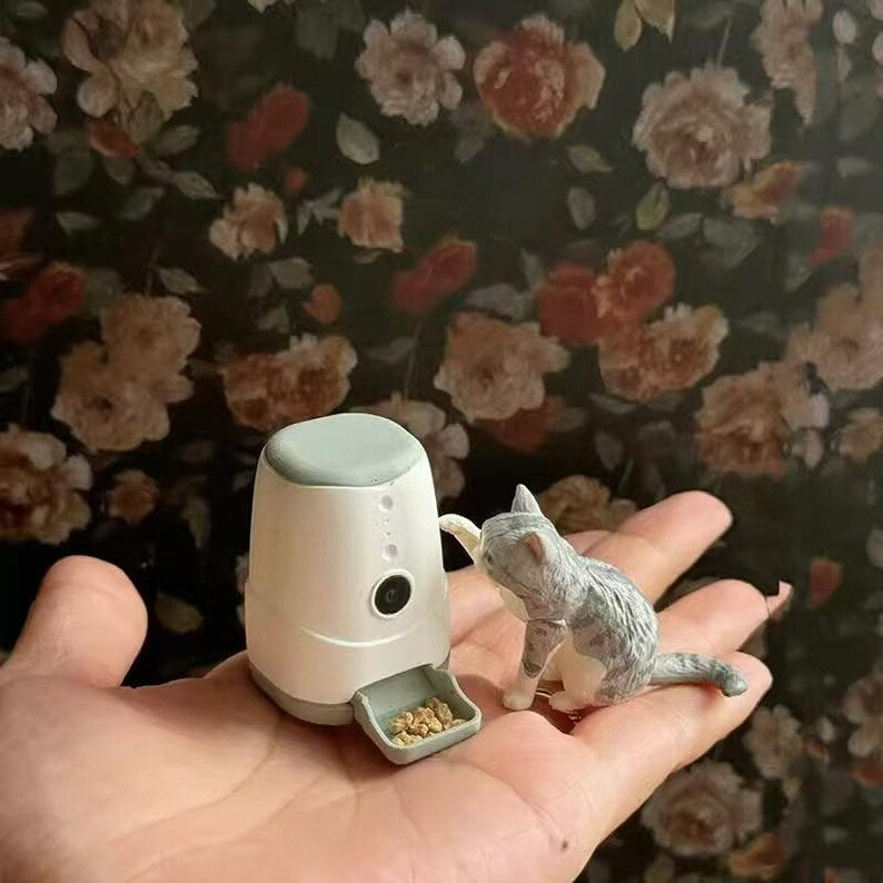 Casa de muñecas en miniatura a escala 1:6, nido para gatos tejido con enredaderas, comedero para mascotas, modelo BJD, Blythe, GSC, cesta de comida y juegos, accesorios, juguetes.