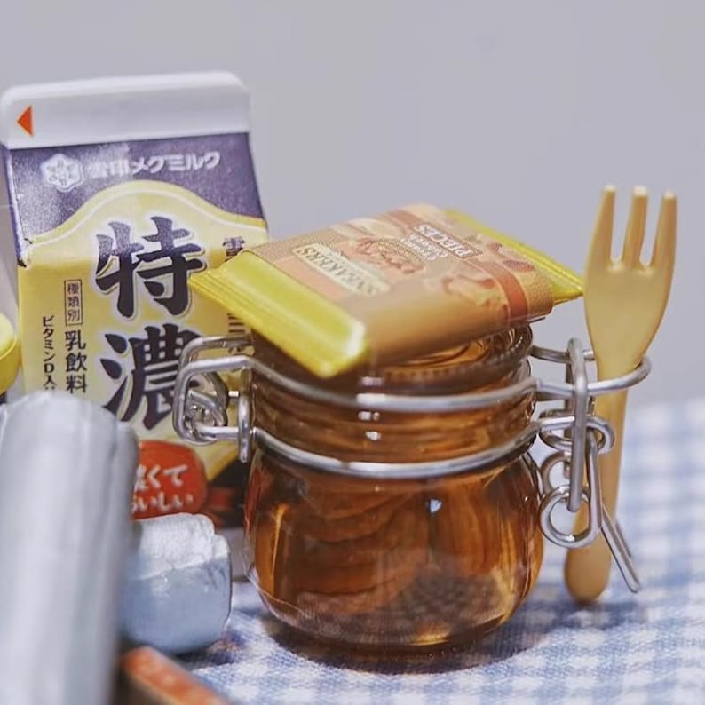 Juego de tarros de almacenamiento sellados en miniatura a escala 1:6, accesorios de cocina para casa de muñecas BJD Blythe
