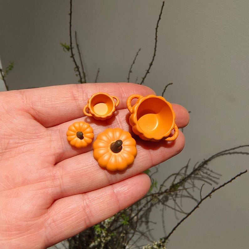Ensemble de batterie de cuisine miniature à l'échelle 1:12, pot à citrouille, modèle BJD Blythe GSC, accessoires pour maison de poupée