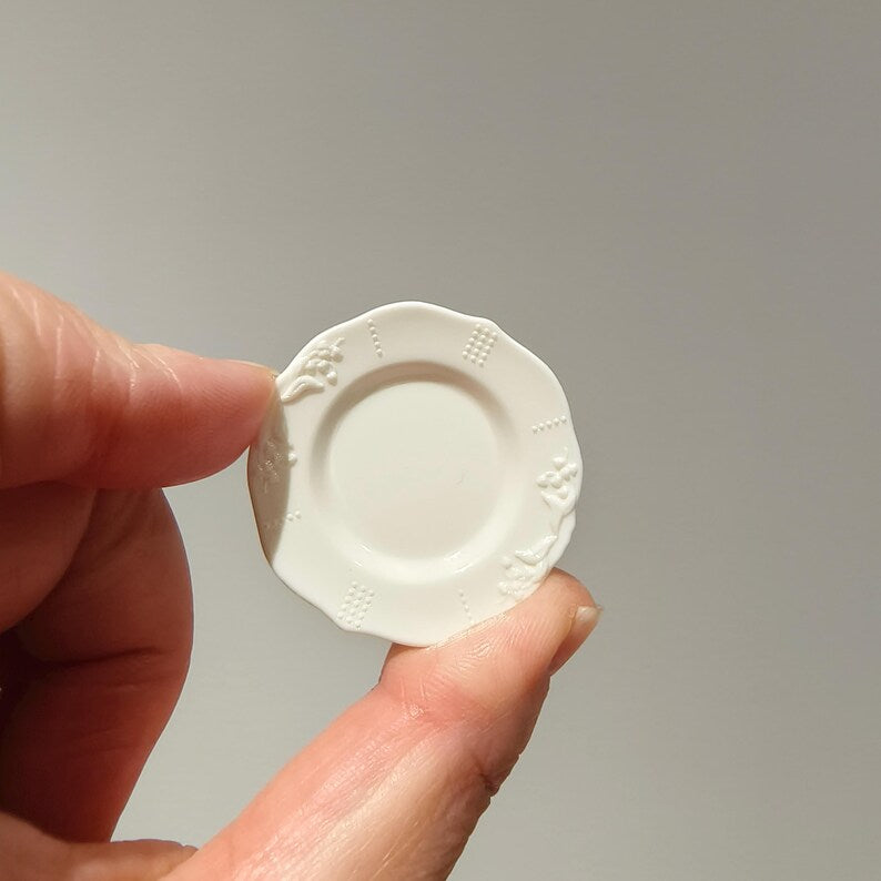 Ensemble de vaisselle miniature à l'échelle 1:6 avec assiettes et égouttoir, accessoires pour maison de poupée miniature pour poupées BJD Blythe GSC