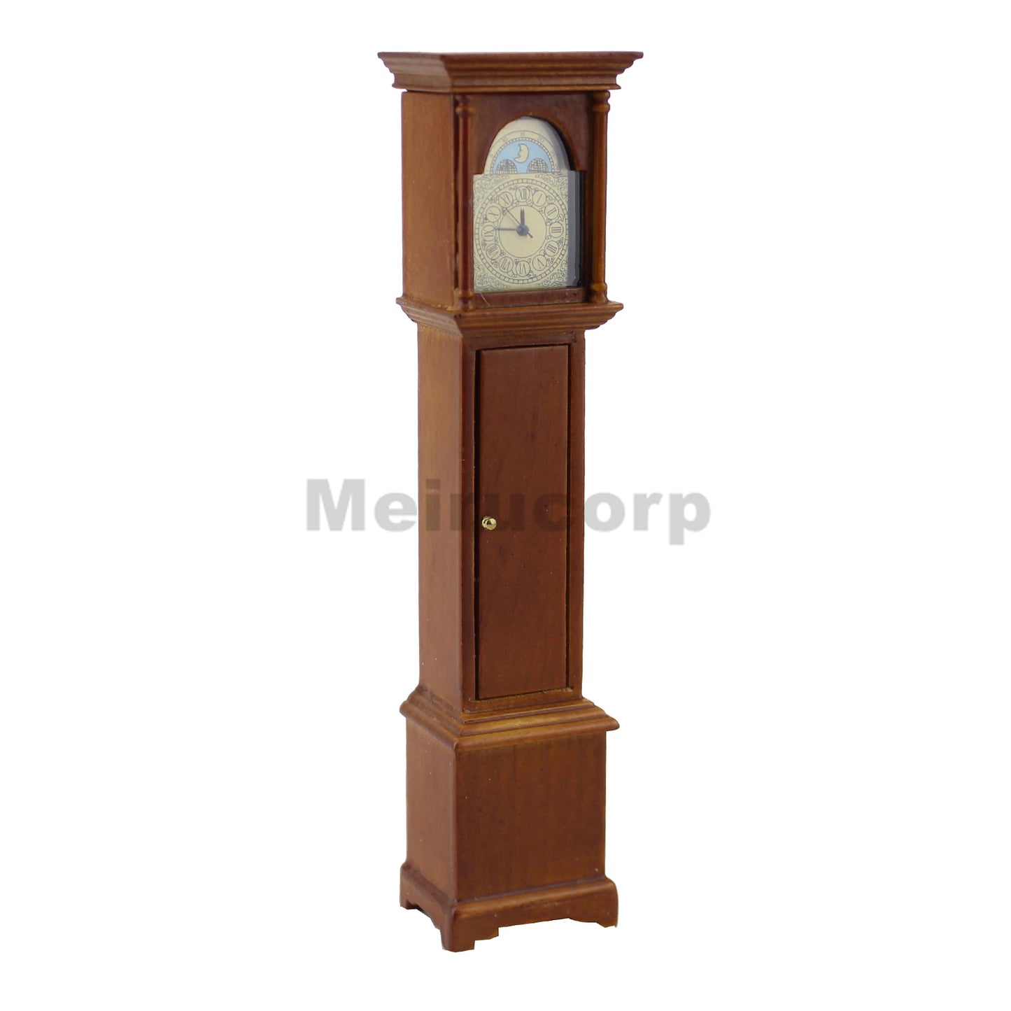 Reloj de piso de madera a escala 1:12, muebles de casa de muñecas en miniatura, decoración para sala de estar