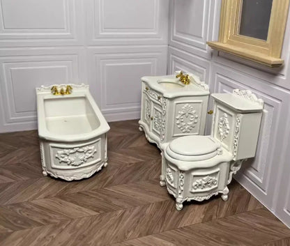 Armario de casa de muñecas en miniatura a escala 1:12, armario, piano tallado, silla suave, muebles en miniatura