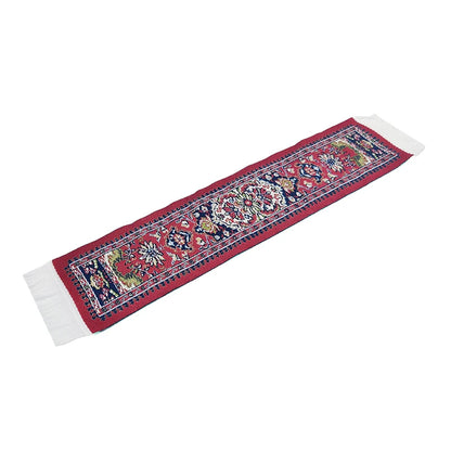 1:12 Scale Miniature Dollhouse Carpet Rug Bed Runner Table Flug Embroidered Accessories