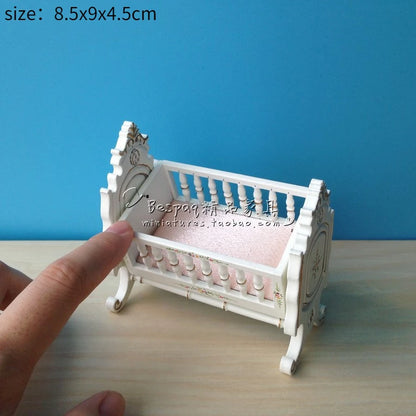 1:12 Scale European Style Miniature Dollhouse Furniture Set Carved Table Chair Computer Desk Office Scene Miniature Decor