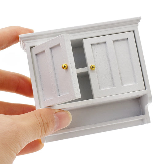 1:12 Scale Miniature Dollhouse Hanging Cabinet Closet Shelf Furniture Accessories For Play Room